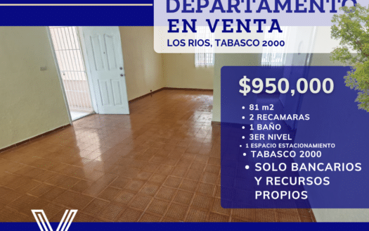 DEPARTAMENTO EN VENTA LOS RIOS, VILLAHERMOSA, TABASCO
